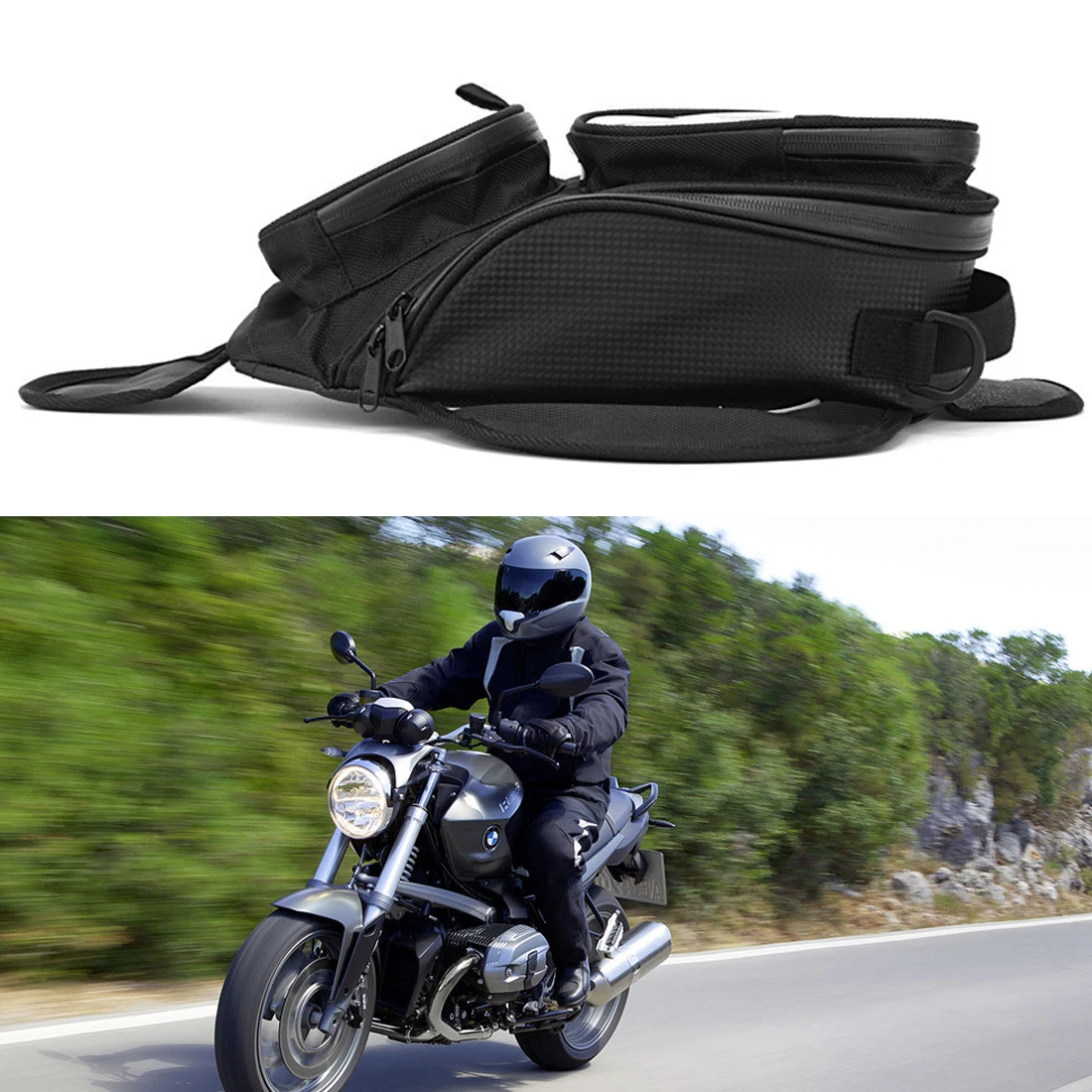 Dewtreetali zbiornik paliwa oleju torba magnetyczna motocykl motocykl Oi zbiornik paliwa torba torba na siodło w/większe okno akcesoria Dewtreetali zbiornik paliwa oleju torba magnetyczna motocykl motocykl Oi zbiornik paliwa torba torba na siodło w/większe okno akcesoria