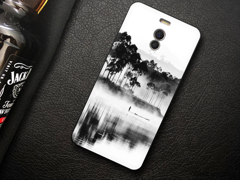 JURCHEN Soft Tpu Back Cover For Meizu M6 Note Case Silicone Matte Exquisite Print Phone Case For Meizu M6 Note Case Meizy Note 6 cases for meizu black