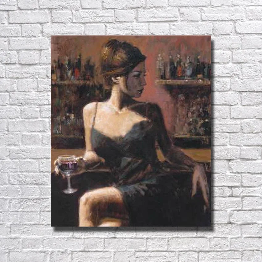 Sexy dressing hot sexy girl bar bar modern figure wall art paintings