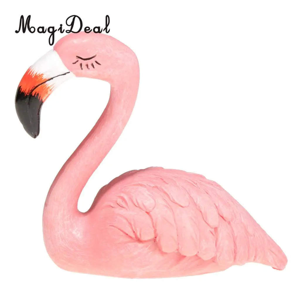 Chic Flamingo Ormament Figurines Sculpture Wedding Decor Home Decoration 8 Styles 8-15cm, Pink