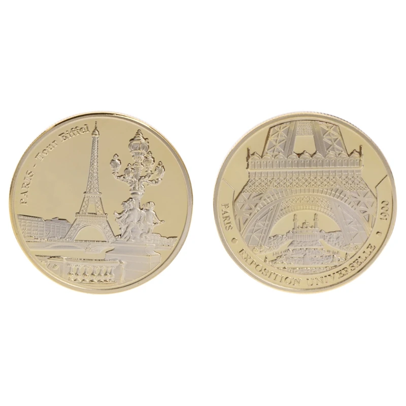 Commemorative Coin Paris Tower Building Collection Arts Gifts BTC Bitcoin Alloy collection enthusiasts