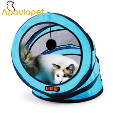 Кот Игрушка складной Tunnel Crinkle складной кошка котенок кровать Cat туннель игрушка с черный шар