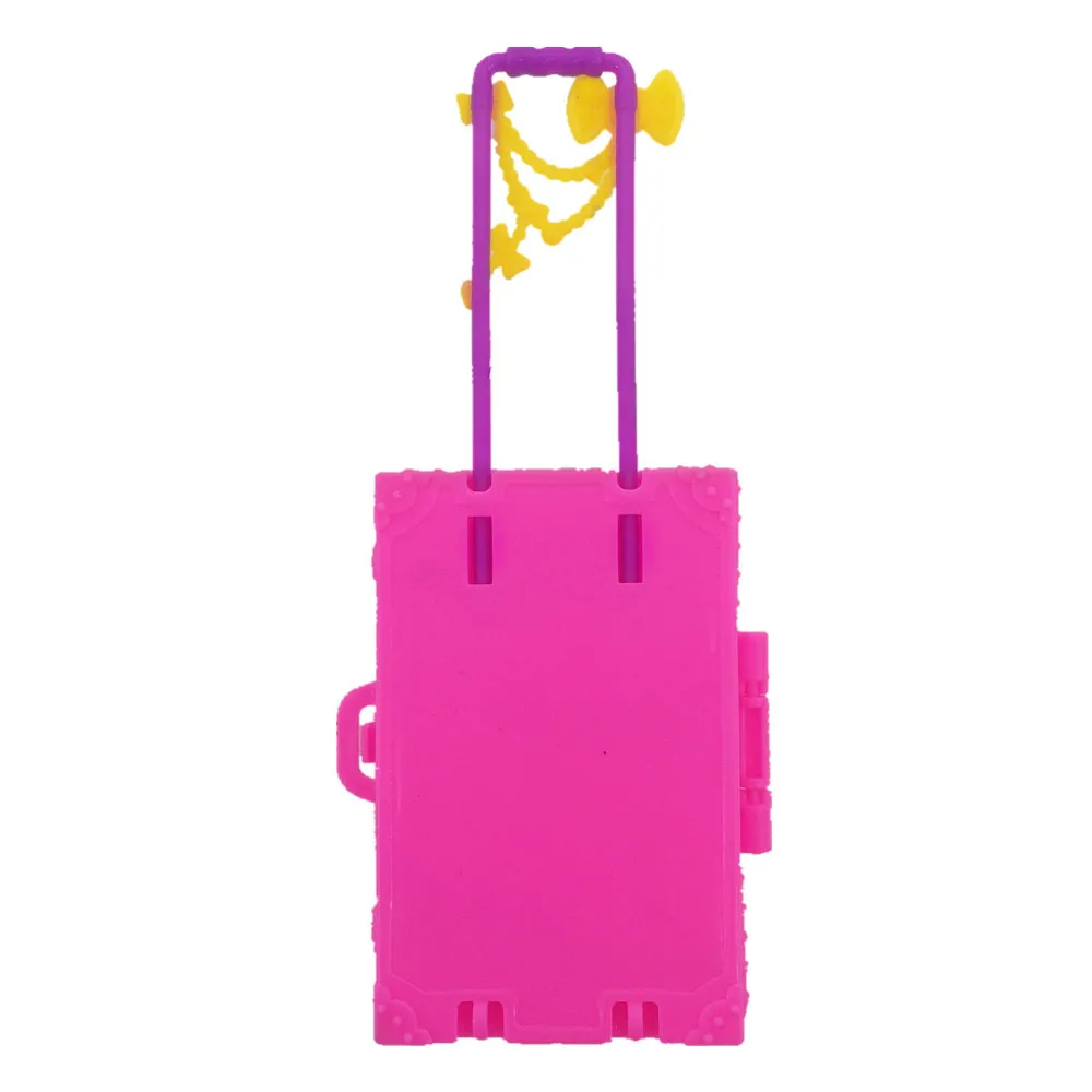 Нагорный Карабах 4 шт./компл. пластмассовые аксессуары для кукол деревянные игрушки для детей игровой дом 3D поезд чемодан Чемодан для куклы Барби подарок DZ