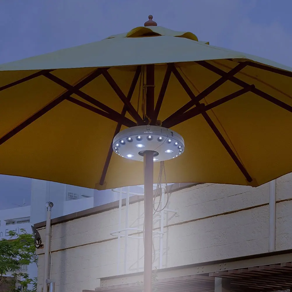 Наружное садовое освещение двора газон ночник беспроводной AA 28 светодиодный 3 режима патио зонтик осветительный столб походная лампа в