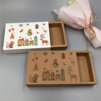 

12Pcs/Lot Happy Family Drawer Box Tray Creative Kraft Paper Beautiful Multiple Patterns Flowers Drawer DIY Colorful Box Cases