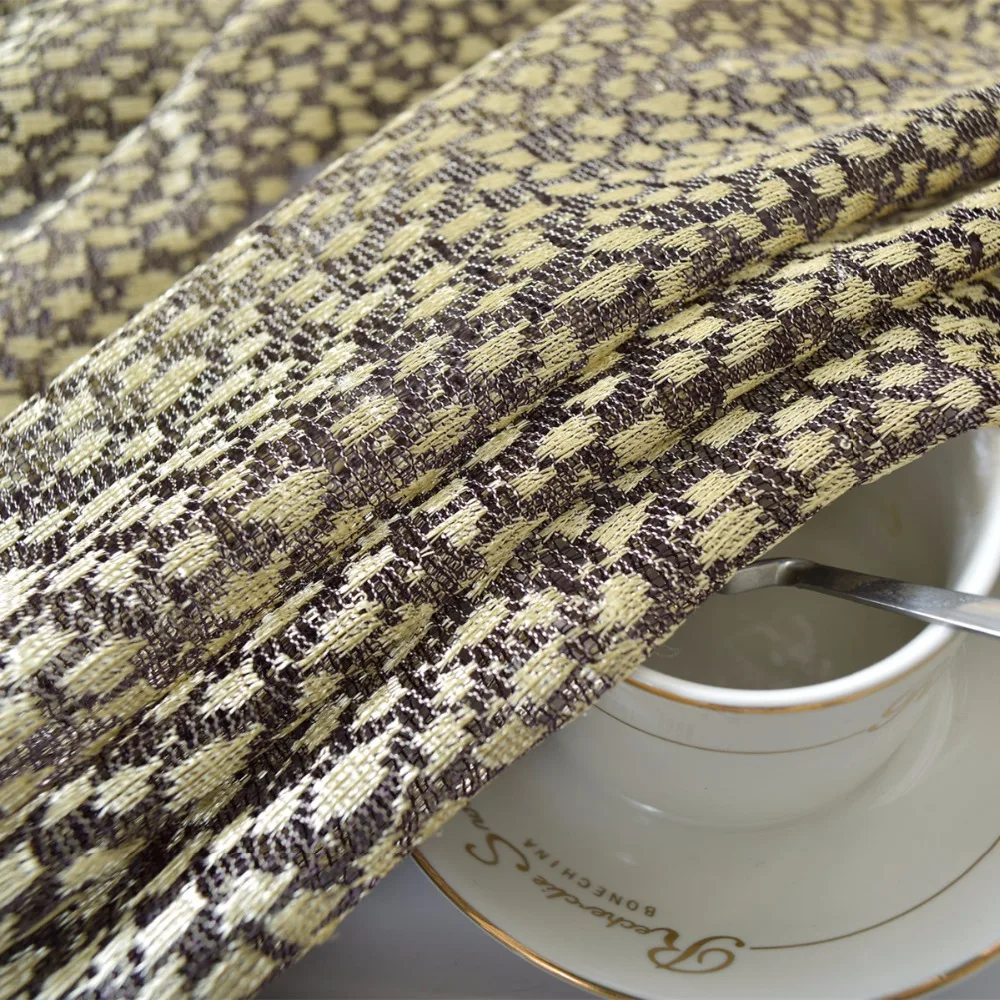 2 colores europeo Jacquard hogar decoración moderna cortina de café para sala de estar tul telas transparente leopardo ventana tratamiento 2 colores europeo Jacquard hogar decoración moderna cortina de café para sala de estar tul telas transparente leopardo ventana tratamiento