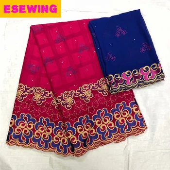 

Esewing 2019 Latest Nigeria Cotton African Lace Fabric High Quality Swiss Voile Lace Switzerland With French Mech Lace For Women