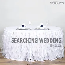 Отлично выглядящие футбольные wickle тафта Юбка для стола Свадебные Скатерти плинтус для круглого стола