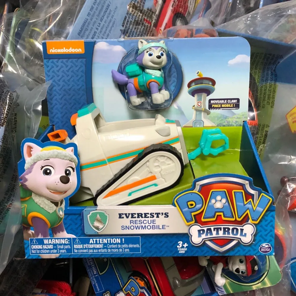 paw patrol everest's rescue snowmobile vehicle and figure