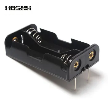 

1Pcs Plastic 3V Output 2 x AA Battery Holder Spring Clip Black 2Slot Battery Box With Pin For Soldering Connecting