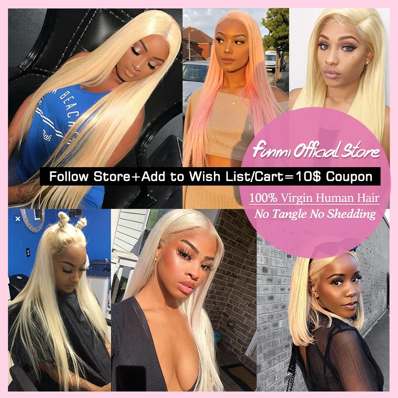 613 blonde straight hair bundles with closure  (10)