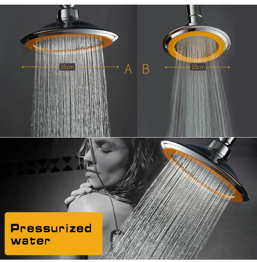 Bathroom Rainfall Ionic Nano Shower Head Round Chrome Ultra-Thin
