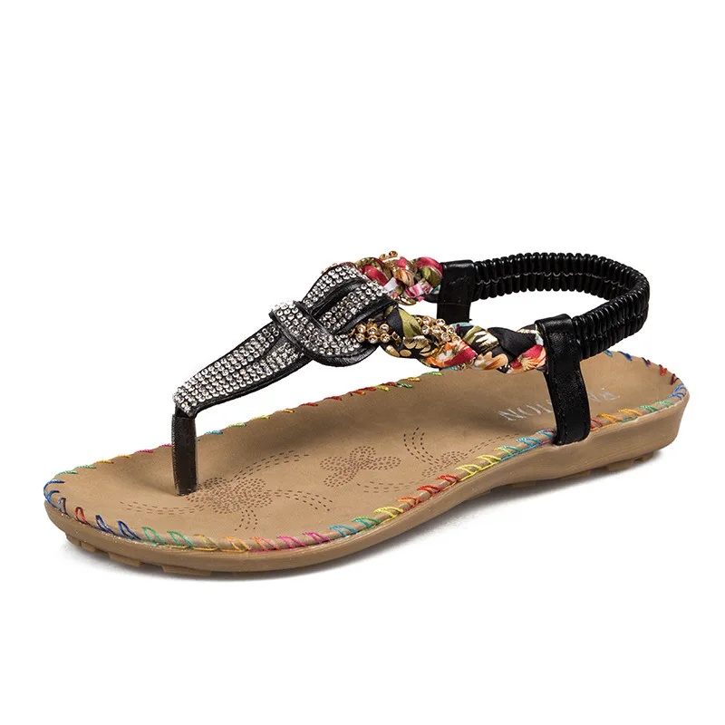 

AGUTZM Summer Sandals Women T-strap Flip Flops Thong Sandals Designer Elastic Band Ladies Gladiator Sandal Shoes Zapatos Mujer