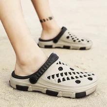 Новые мужские сандалии летние сланцы тапочки мужские уличные повседневные пляжные ботинки дешевые мужские сандалии водяная обувь Sandalia Masculina