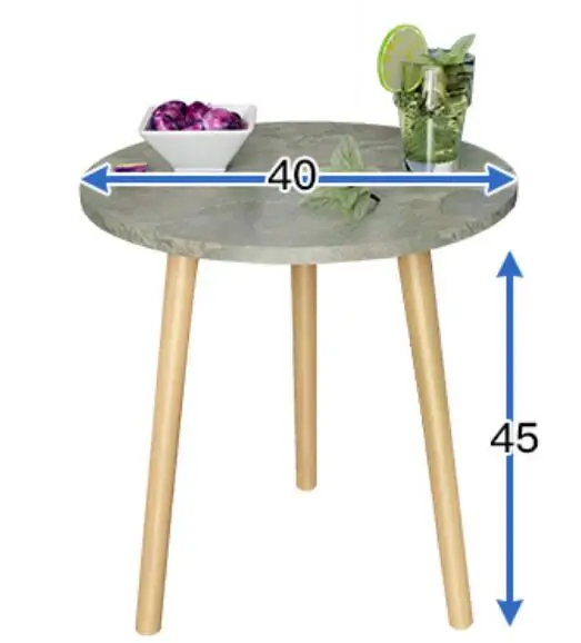 40*45CM Modern Corner Table Round Dining Table Living Room Coffee Table Sofa Side Tea Table