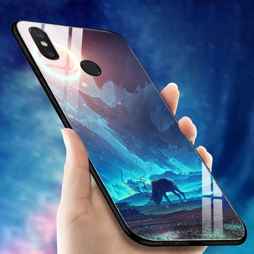 Чехол из закаленного стекла для Xiaomi Redmi Note 5 6 Pro чехол HD Plus 4X 5X силиконовый Mi