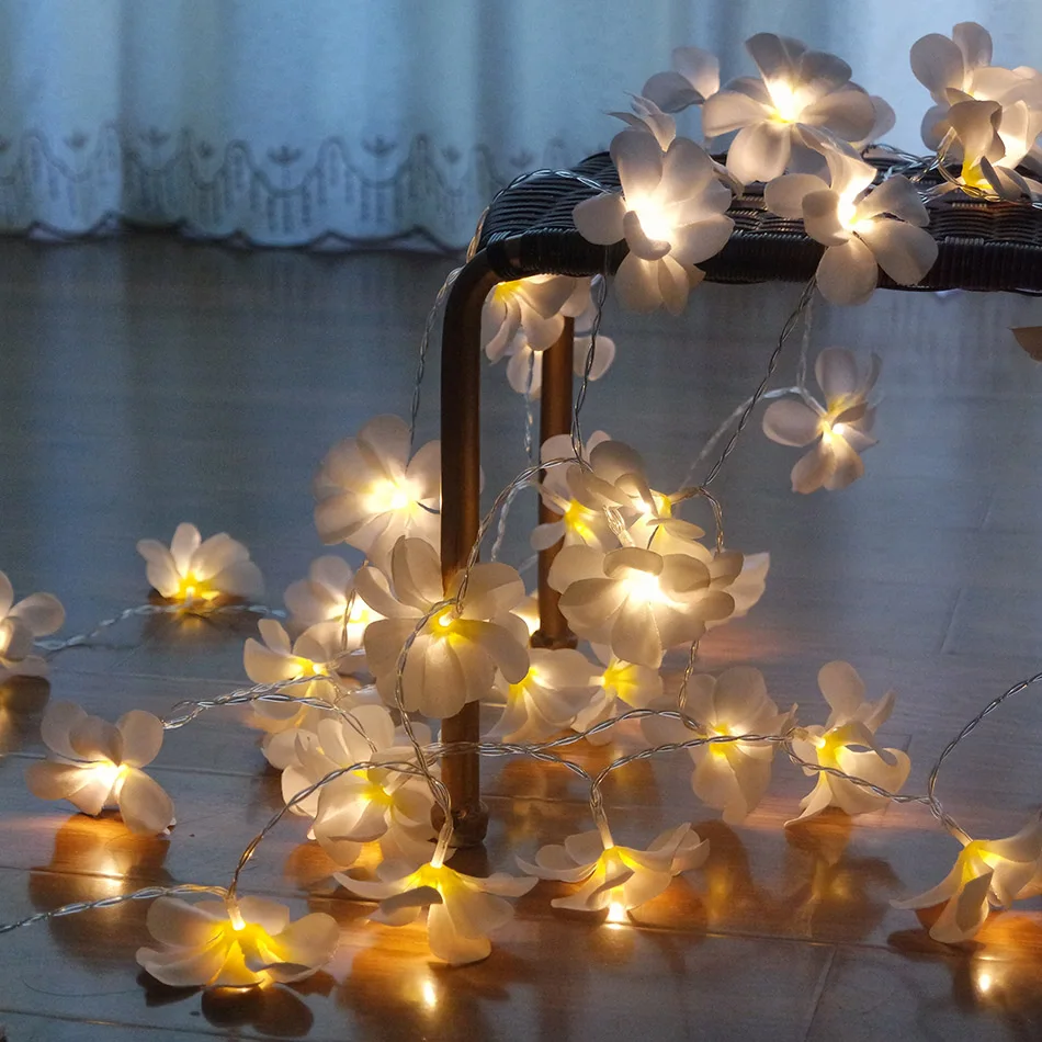 Креативный DIY frangipani светодиодный светильник s, AA батарея цветочный праздничный светильник ing, вечерние украшения праздника, детский ночной Светильник