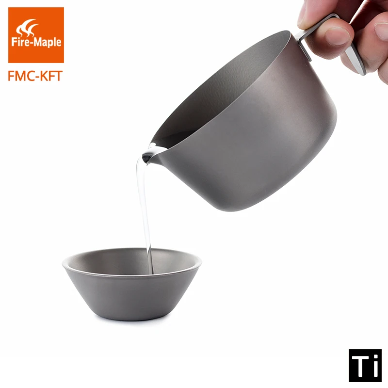 Fuego de arce de titanio Kung Fu té Camping Ultra luz al aire libre Camping verter filtrado beber taza 208G FMC-KFT