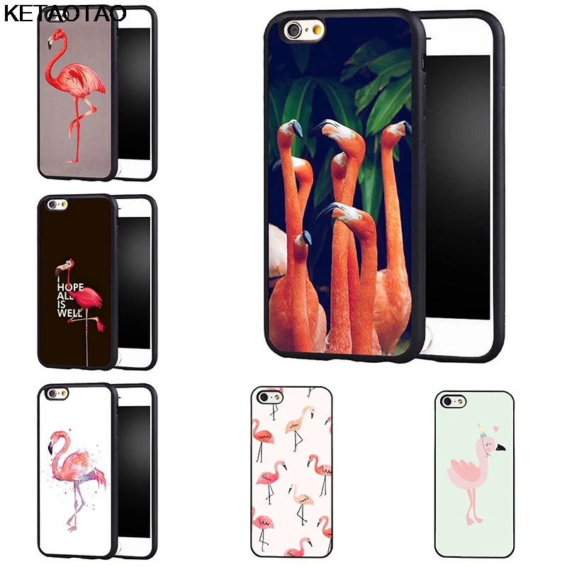 KETAOTAO 2019 новые чехлы для телефонов с фламинго iPhone 4S 5C 5S 6S 7 8 X Plus XR XS Max мягкий ТПУ