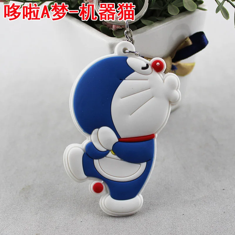 

2015 Real Time-limited Chaveiro Chaveiros Comic Doraemon Keychain Jingle Cats Cartoon Pvc Can Be Customized