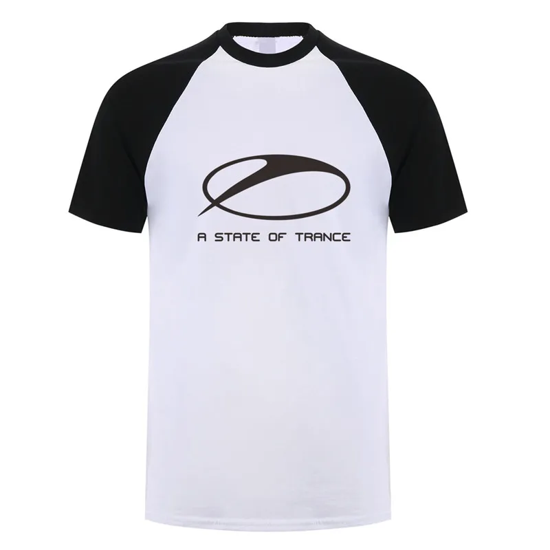 Летняя футболка Armin Van Buuren A State Of Trance, мужские Модные футболки с коротким рукавом, хлопок, круглый вырез, музыка, DJ, футболка, DS-025 - Цвет: White Black Sleeve