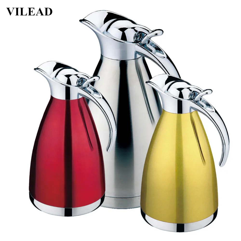 US $22.62 Vilead Stainless Steel Coffee Thermos Mug Grip Teapot Vacuum Flasks Cups Garrafa Termica Thermos Hot Water Bottle Home Restauran