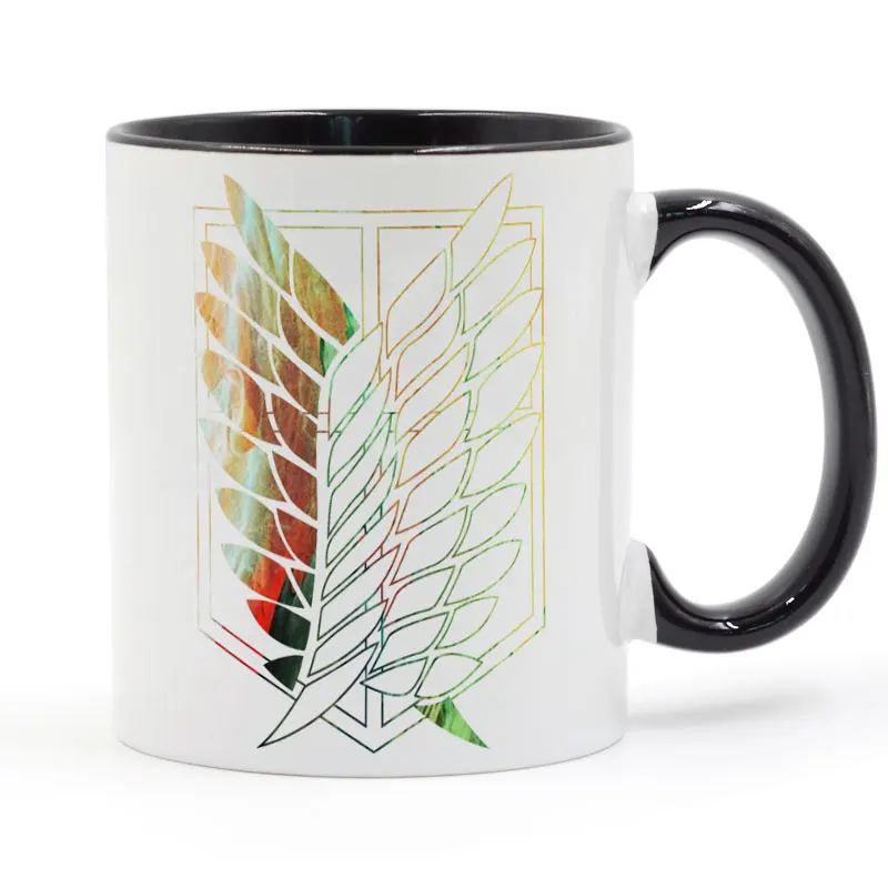 

Attack On Titan Badge Logo Mug Coffee Ceramic Cup Creative DIY Gifts Home Decor Mugs 11oz T031