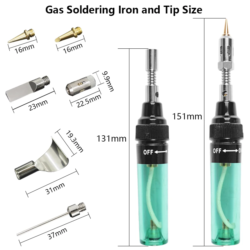 Газовый паяльник MT-100 Электрический паяльник пистолет Blow Torch беспроводной открытый беспроводной DIY бутан газовый пистолет Утюг сварочные