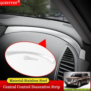 

QCBXYYXH Car-styling Car Central Control Decorative Strip Cover Stickers Sequins Accessories Fit For Nissan Patrol y62 2017 2018