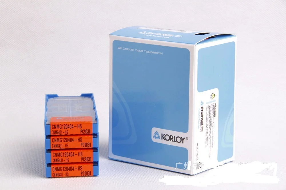 KORLOY токарные инструменты вольфрамовый твердосплавный вставка CNMG120404-HS PC9030 фрезерный станок с ЧПУ для нержавеющая сталь M30-M40
