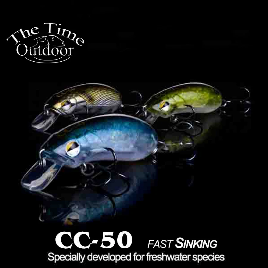 

1 pcs 50mm/7.5g Top quality crankbait Brand fishing lure CC-50 Plastic Artificial Lures hard crank bait wobblers lure