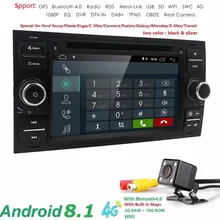 2din Android 8.1 DAB+Car DVD Player In Dash For Ford Transit Focus Connect S-MAX Kuga Mondeo With QuadCore Wifi 4G GPS Bluetooth