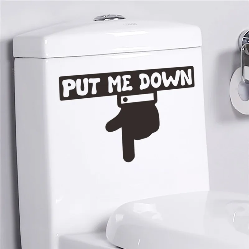 PUT ME DOWN Bathroom Toilet Seat Sign Quotes Wall Art Vinyl Switch