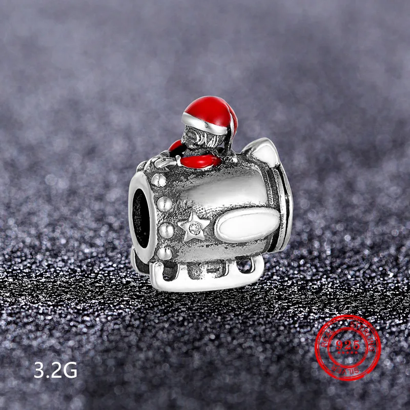 

925 Sterling Silver Santa Claus Charm Bead Pendant for Pandora Bracelet and Bracelet DIY Accessories Wholesale