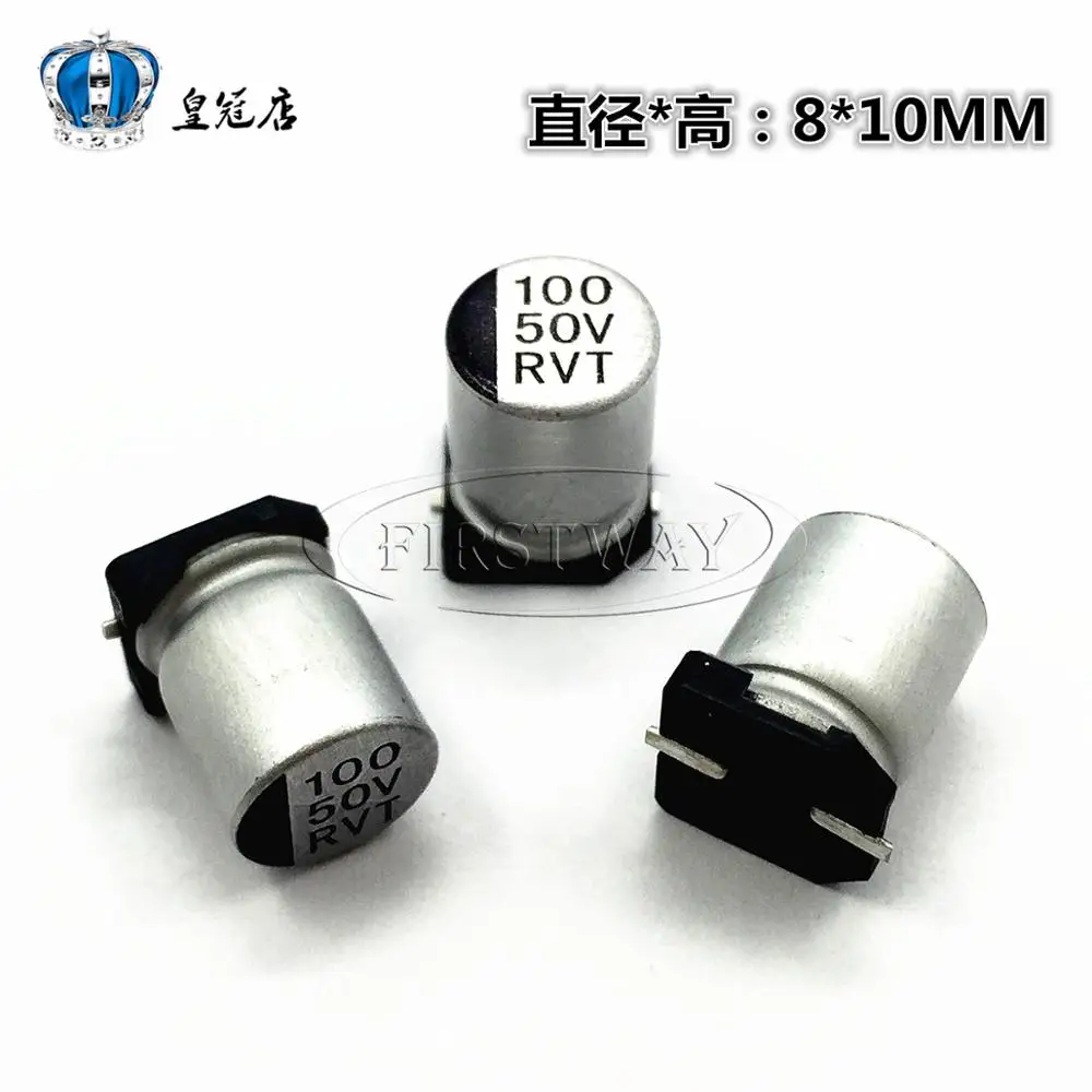 

Polar aluminum electrolytic capacitors 100UF 50V 8 * 10MM 8 * 10.2MM 107 with polarity