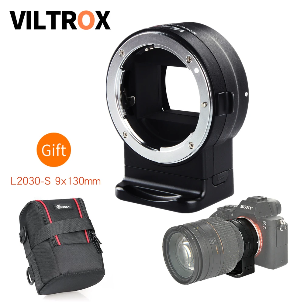 VILTROX NF-E1 адаптер с автофокусом для объектива апертуры Управление для Nikon F объектив sony байонетное крепление типа Е A9 A7II A7RIII A7SII A6500 A6300 Камера
