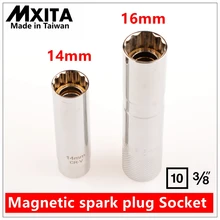 MXITA 14mm 16mm Spark Plug Socket Magnetic Removal Tool 3/8″ Drive For BMW For Nisan Mini 2017