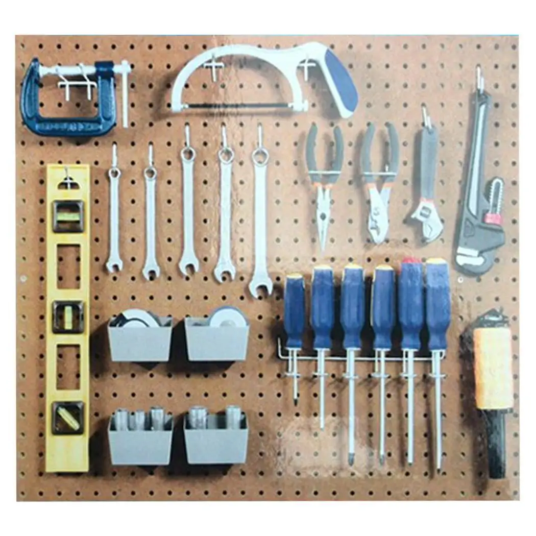 

New Pegboard Hook Assortment Kit Storage Shop Garage Organizing Tools Silver Hanger