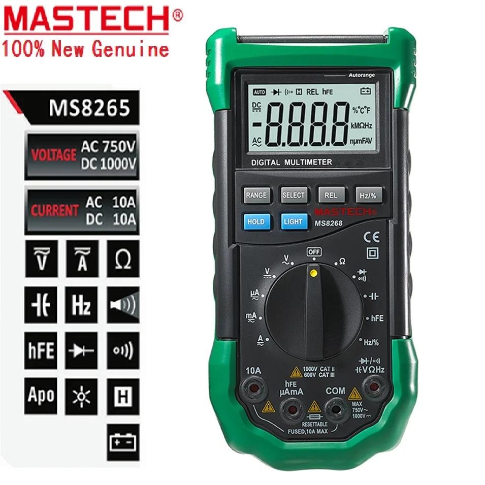 Mastech MS8264 MS8265 MS8268 MS8269 Цифровой Мультиметр LCR метр AC/DC Напряжение ток multifunctiontester