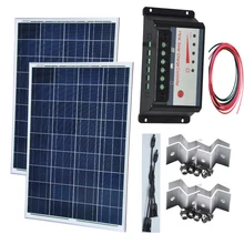 Kit Solaire 200w 24v Solar Panel 18v 100w 12v/24v Solar Battery Charger Solar Tuinverlichting Caravan Camping Car Motorhome