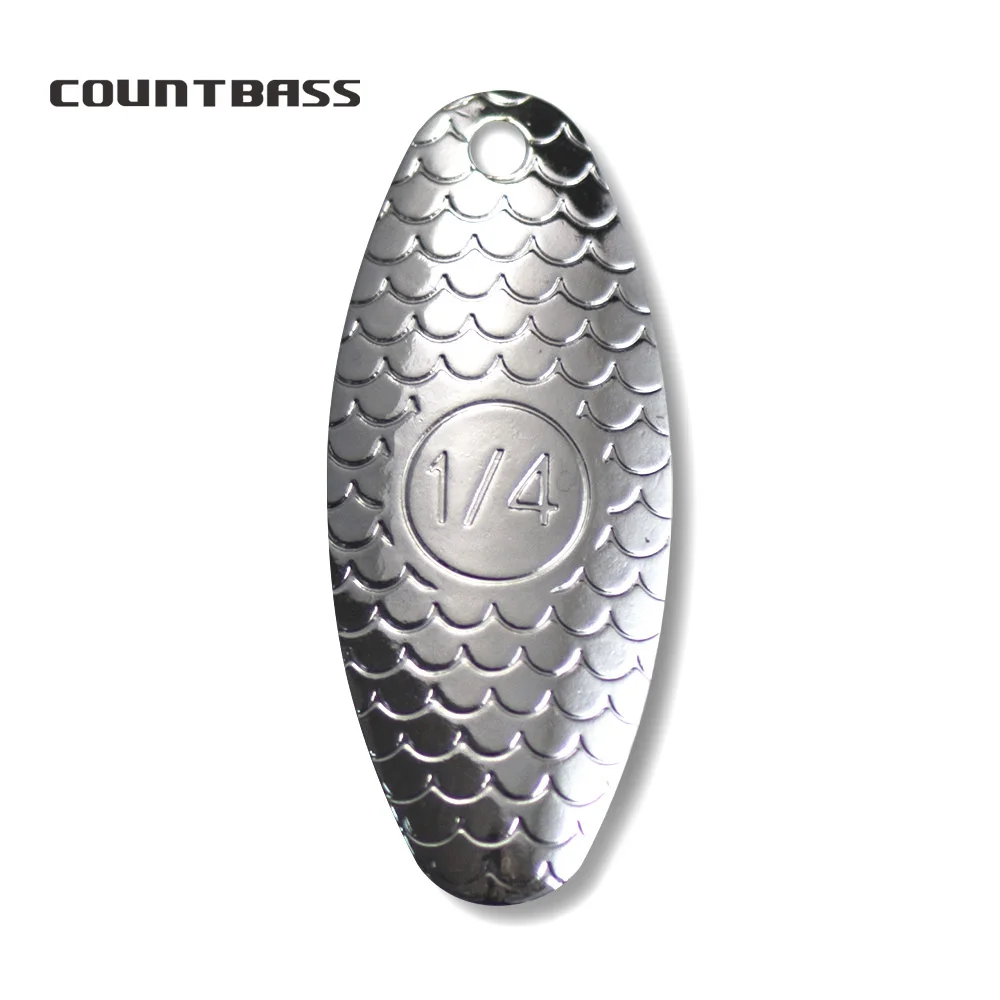 

50PCS Size 4-34*14mm Nickel Plating Steel Spinner Blades Scale Finish,DIY Trout Pike Fishing Lures, Tackle Craft