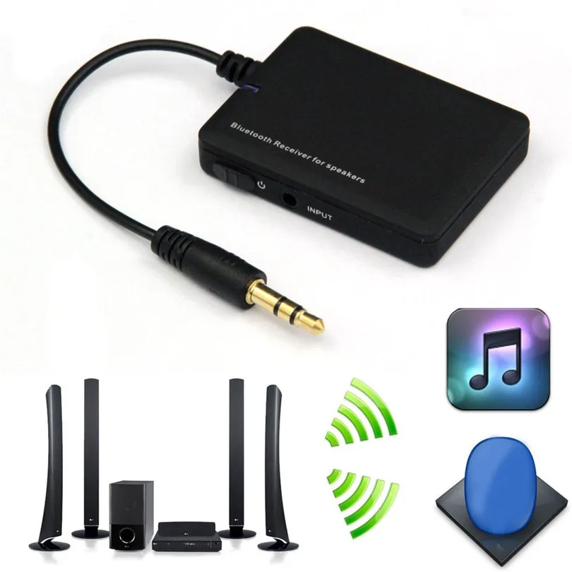 Wireless Bluetooth 4.0 Audio Stereo Music Receiver 3.5mm Car Aux Adapter A2DP USB Charging Built in Rechargeable Battery #30NT08 (8)