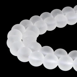 Elegant Natural Stone Beads in Black, Pink, and White for DIY Jewelry Making & Wholesale (Clear Quartz)