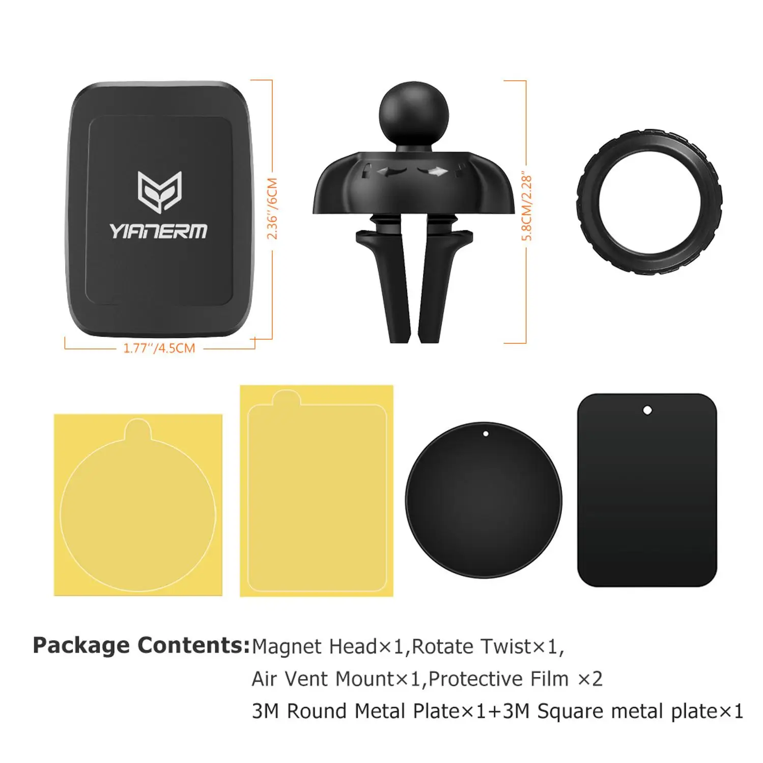 Yianerm Новые 6 N50 сильный магнит Магнитная Air Vent держатель телефона twist lock