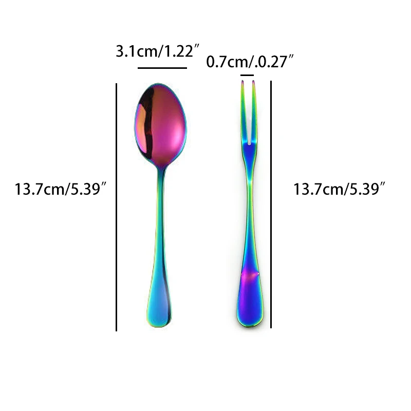 Fruit fork spoon set