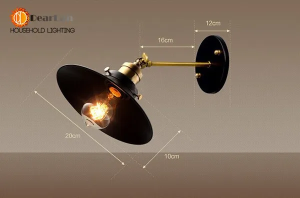 Американский винтажный настенный светильник, домашнее освещение, прикроватные лампы, Ретро Настенные светильники для чтения, спальни, дома,(BG-70