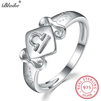 

Luxury Constellation Libra Rings For Men Women Solid s925 Sterling Silver Ring Wedding Bands Vintage Engagement Rings Jewelry