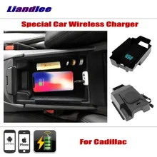 Liandlee For Cadillac XT5 ATS ATS-L XTS Special Wireless Phone Charger Armrest Storage For iPhone Android Car Battery Charger