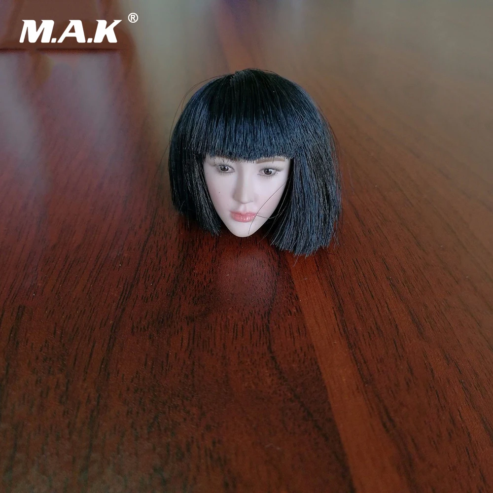 1:6 Tomoe модель женской головы из черных волос игрушка подходит для тела 12 дюймов|model