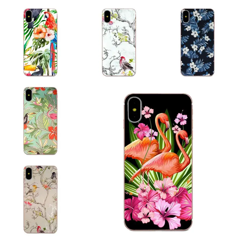 High Quality Soft Back Tropical Bird Floral For Xiaomi Redmi Mi Note 7 8 9 SE Pro Lite Go Play | Мобильные телефоны и